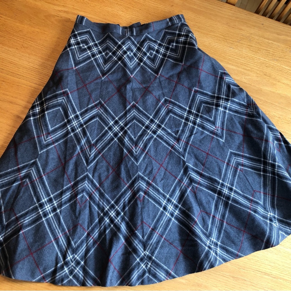 **HOST PICK **Vintage Highland Queen Wool A-Line Tartan midi Skirt